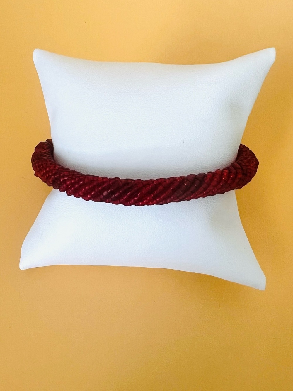 Elegant Red Beaded cuff Bracelet
